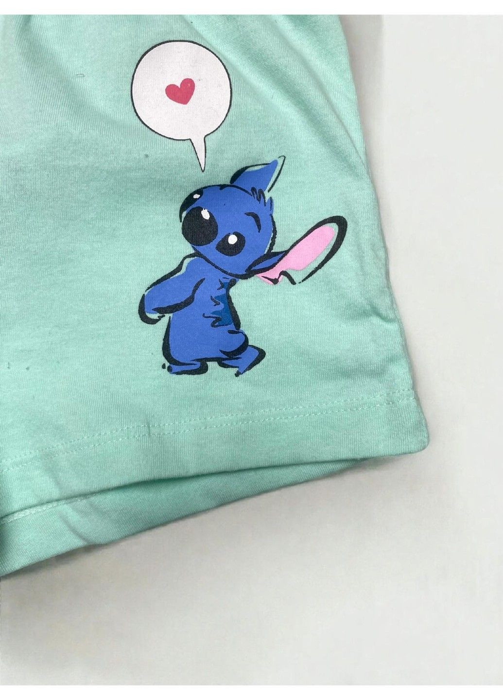 Шорти дитячі з бавовни на дівчинку Дісней Ліло і Стіч, зелені Primark (333334341)