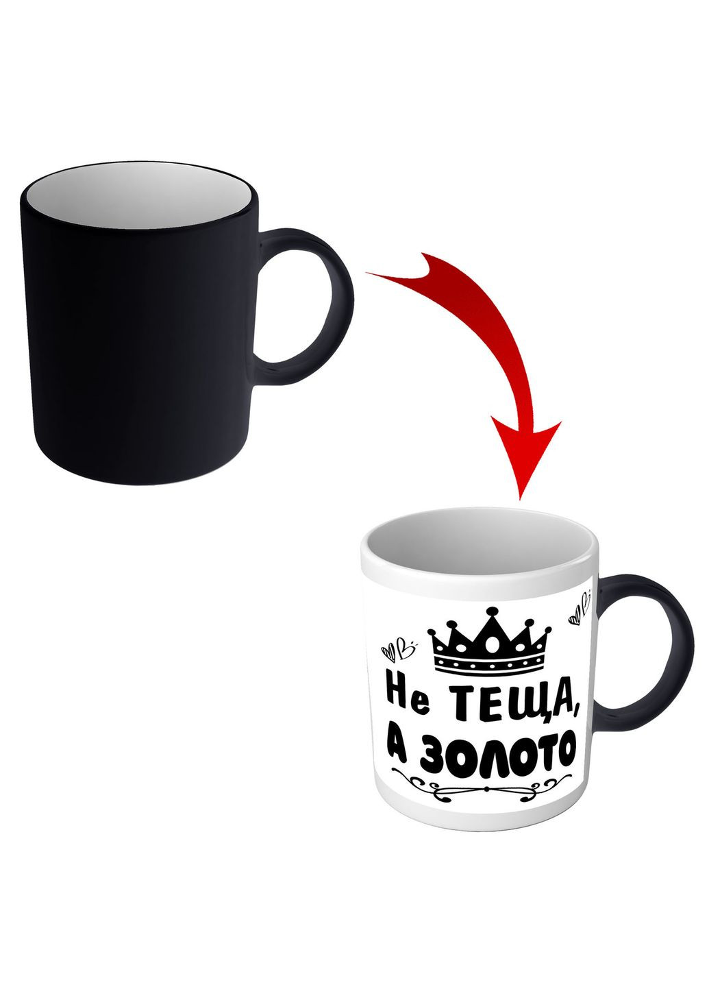 Чашка хамелеон для тещі Не теща а золото No Brand (302523470)