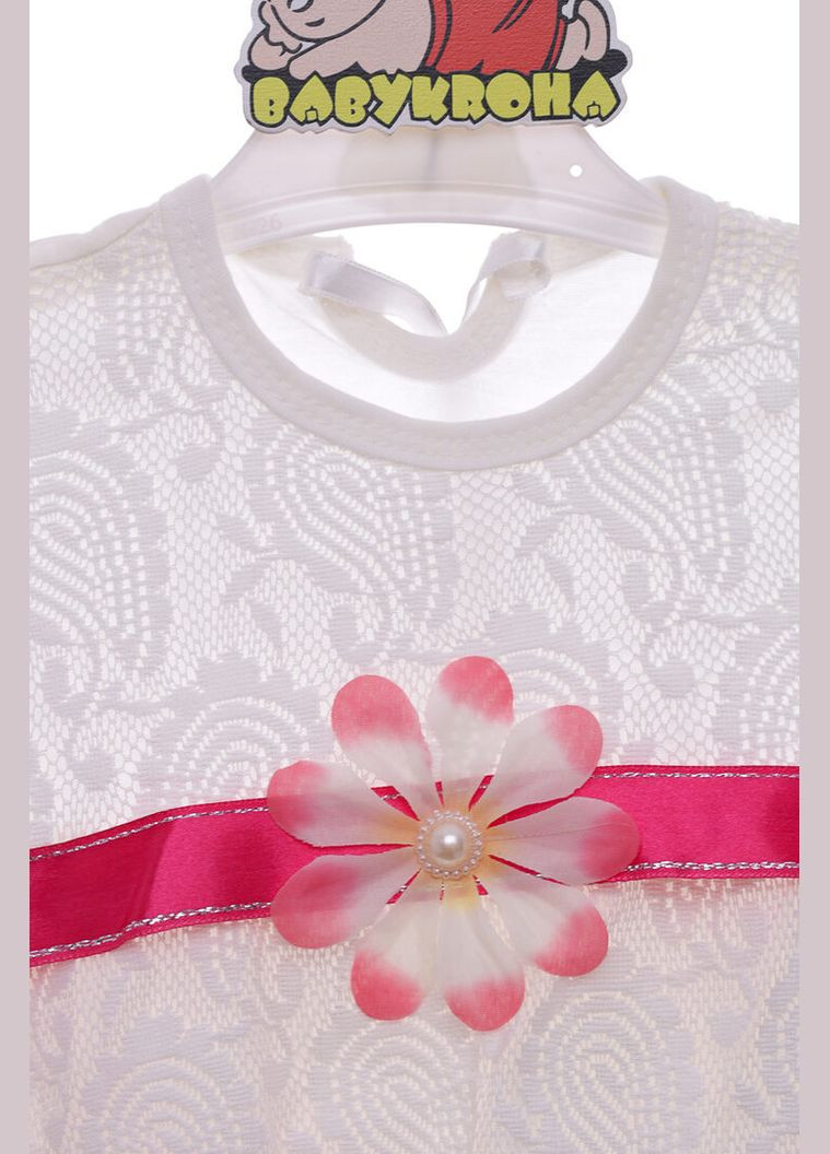 Рожева сукня літня трикотажна з квіточками рожева 86 см (38325) BABYKROHA (323470262)