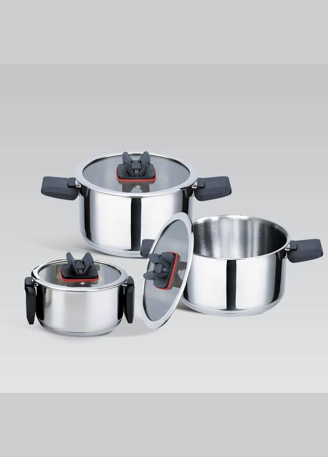 Набор кухонной посуды со складными ручками 6 предметов (MR-3531-6) Maestro (334713798)