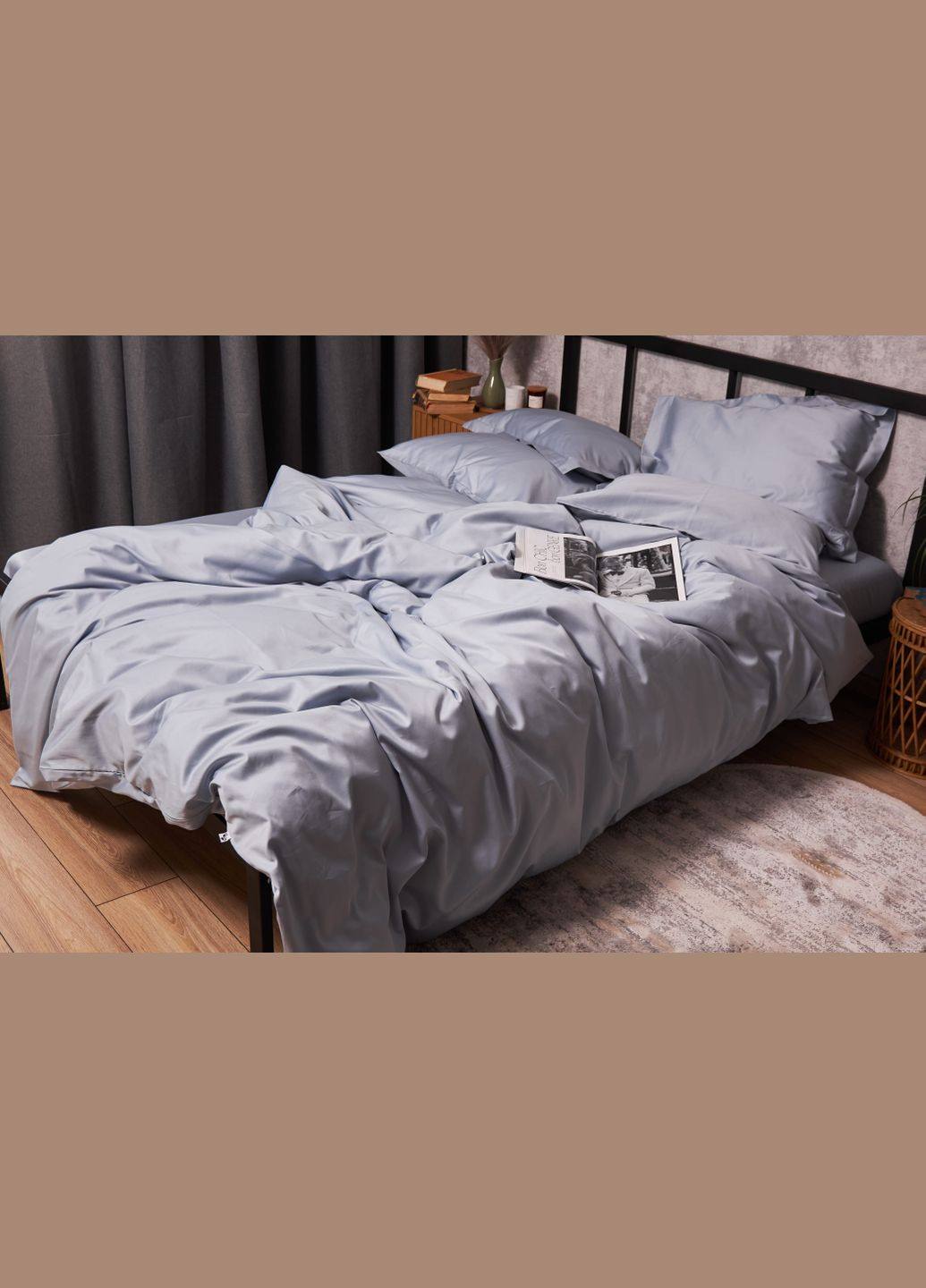 Комплект постельного белья Satin Premium полуторный 143х210 наволочки 2х70х70 (MS-820003867) Moon&Star Skyline (288043482)