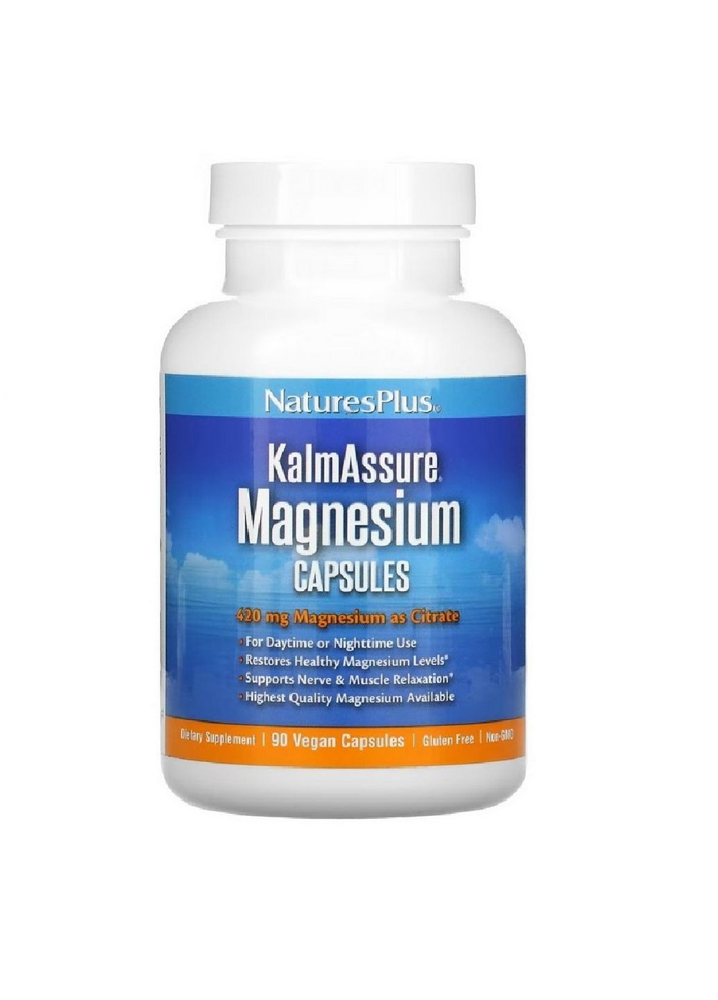 Вітаміни та мінерали Kalm Assure Magnesium, 90 вегакапсул Natures Plus (293338040)