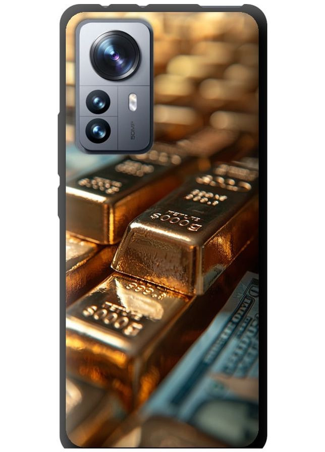 TPU чорний чохол 'Сяйво золота' для Endorphone Xiaomi 12 Pro (291130068)