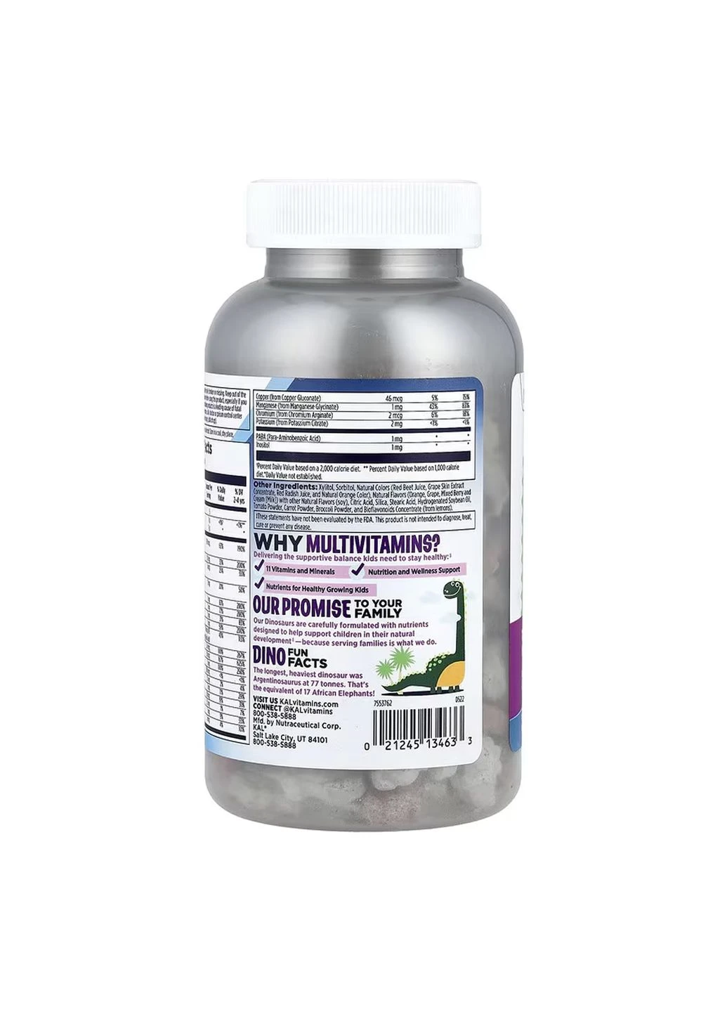 Оригінал! MultiSaurus - 180 chewables Berry Grape Orange KAL (398845383)