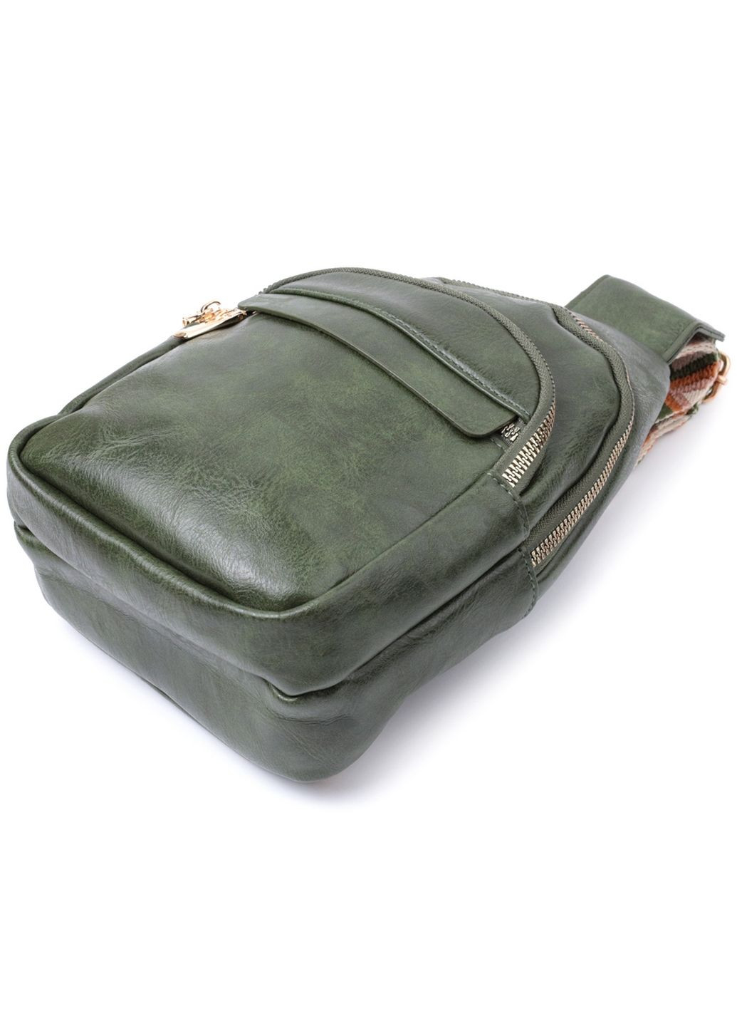 Сумка компактного размера с одной лямкой через плечо из гладкой экокожи 16х25х6,5 см Vintage (315873496)