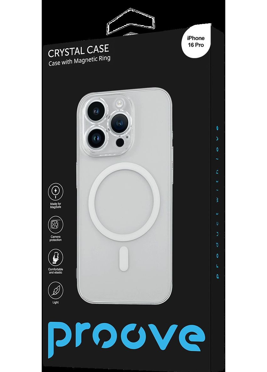 Чохол-накладка Crystal Magnetic Ring для iPhone 16 Pro Proove (360409323)