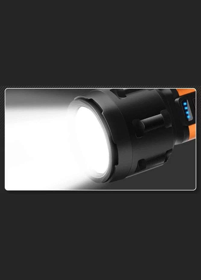 Ручний Ліхтар Акумуляторний Coba F-217 - Вологозахист, Ударостійкий Корпус, Індикація Заряду (5029323) Clefers (311207614)