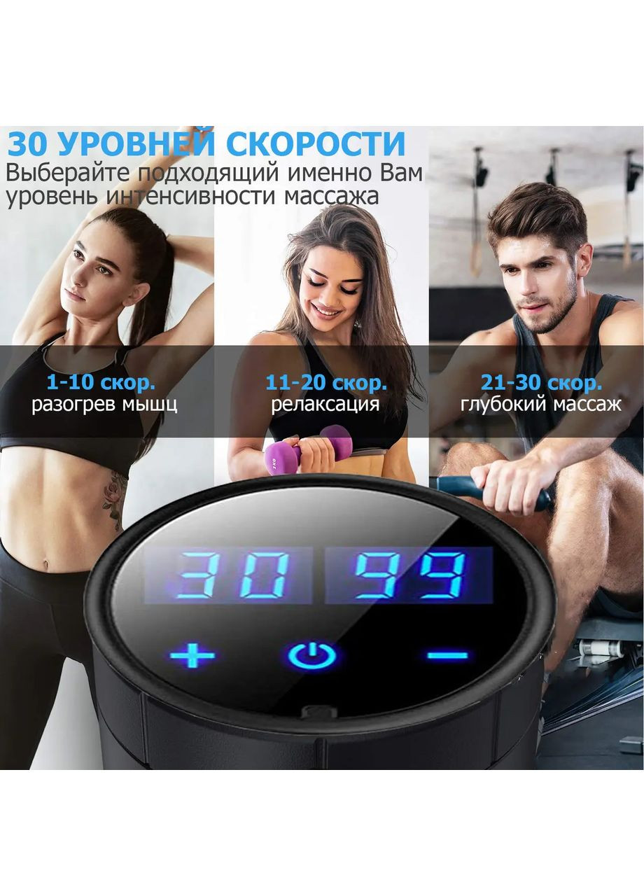 Професійний акумуляторний бездротовий ручний масажний пістолет для тіла та м'язів шиї спини та ніг tox MG (358935404)