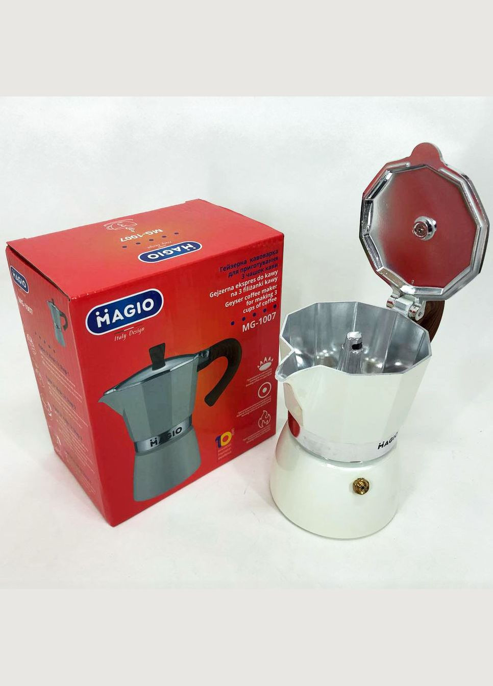 Кофеварки из нержавеющей стали MG-1007 150 мл, Кофеварка гейзерная для GE-499 электрической плиты Magio (349822268)