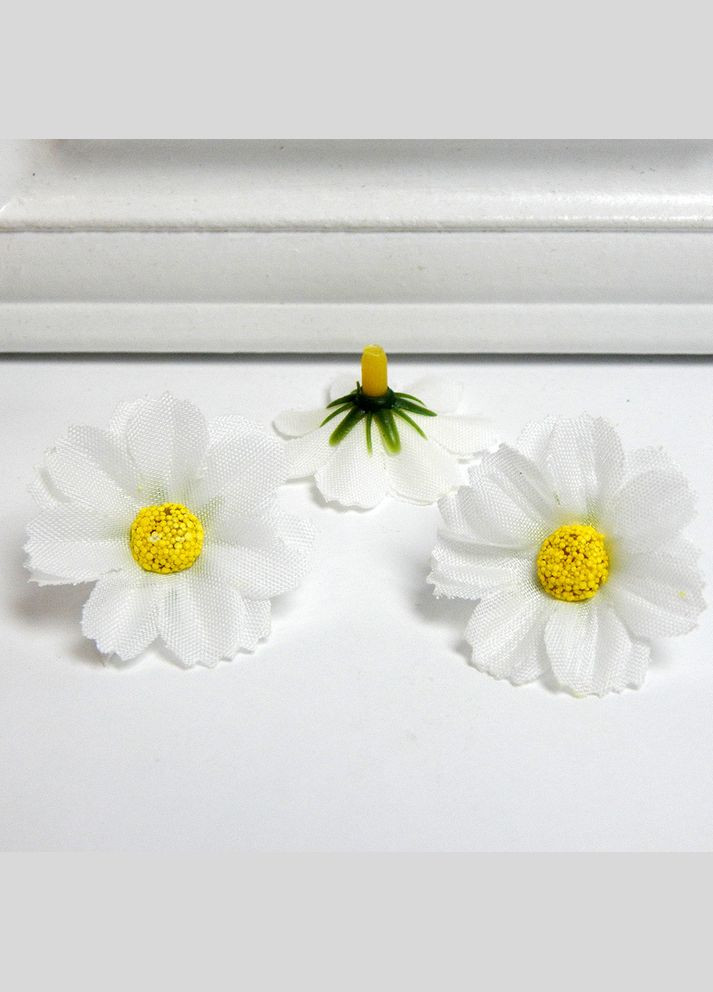 Штучна квітка Космея (головка), текстиль, 3,5 см, біла No Brand (340483260)