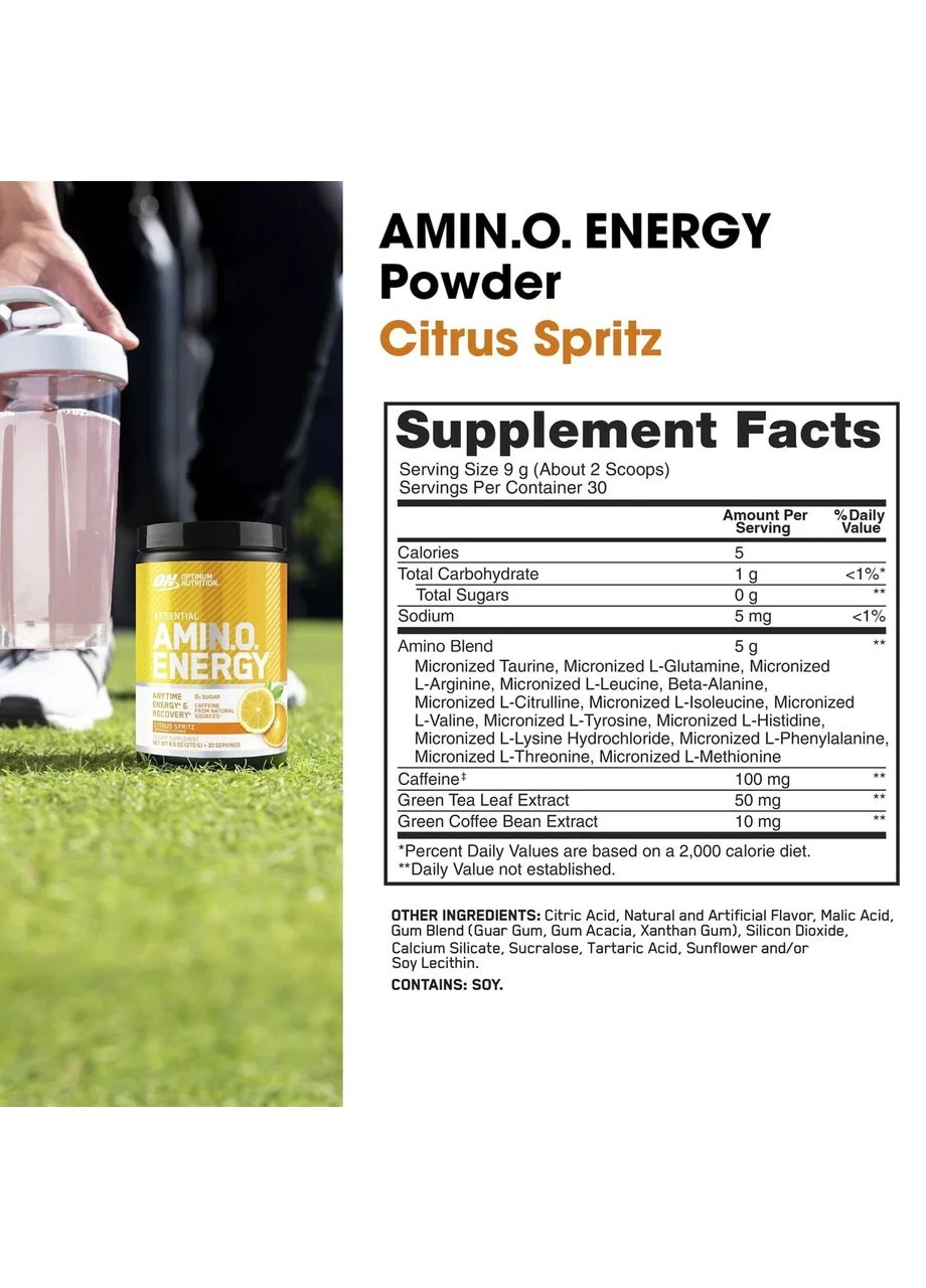Аминокислотный энергетик Amino Energy, цитрусовый спритц, 585 г Optimum Nutrition (397010144)