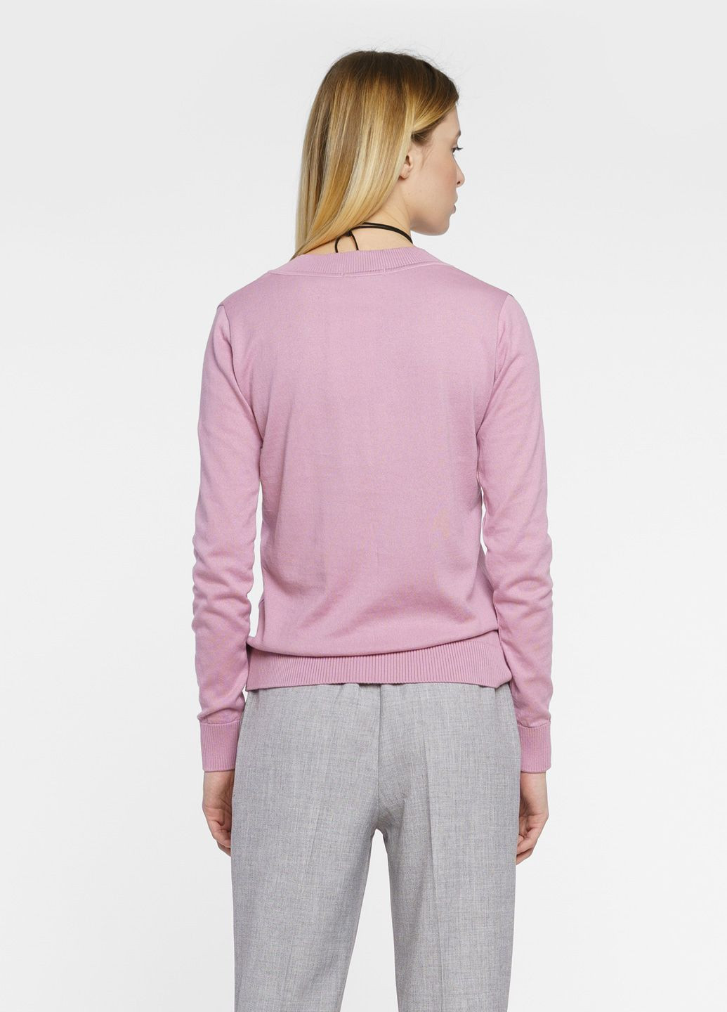 Рожевий літній пуловер жіночий рожевий Arber V-neck WIskur WTR-165