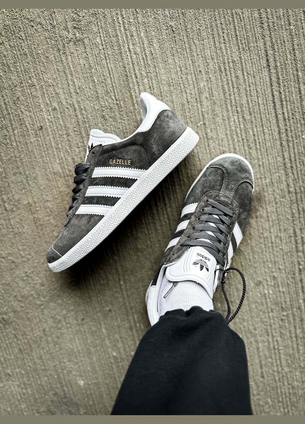 Сірі всесезон кросівки чоловічі і жіночі adidas gazelle gray | адідас газель сірі No Brand