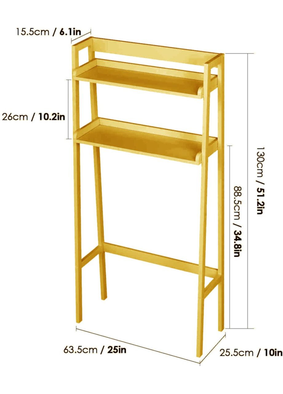 Стелаж над унітазом з дерева Анджара каррі (СУТ-001003) No Brand (328293541)