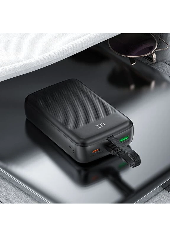УМБ 20000mAh 22,5W PD,QC3.0 USB-A+USB-C In/Out,build-in cable M14 Black Acefast (382687707)