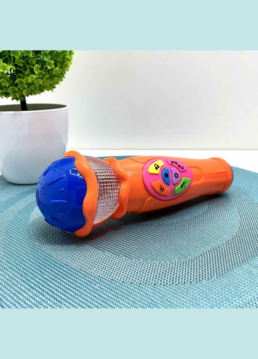 Микрофон музыкальный детский 19см Оранжевый (7043 UA) Limo Toy (324439546)