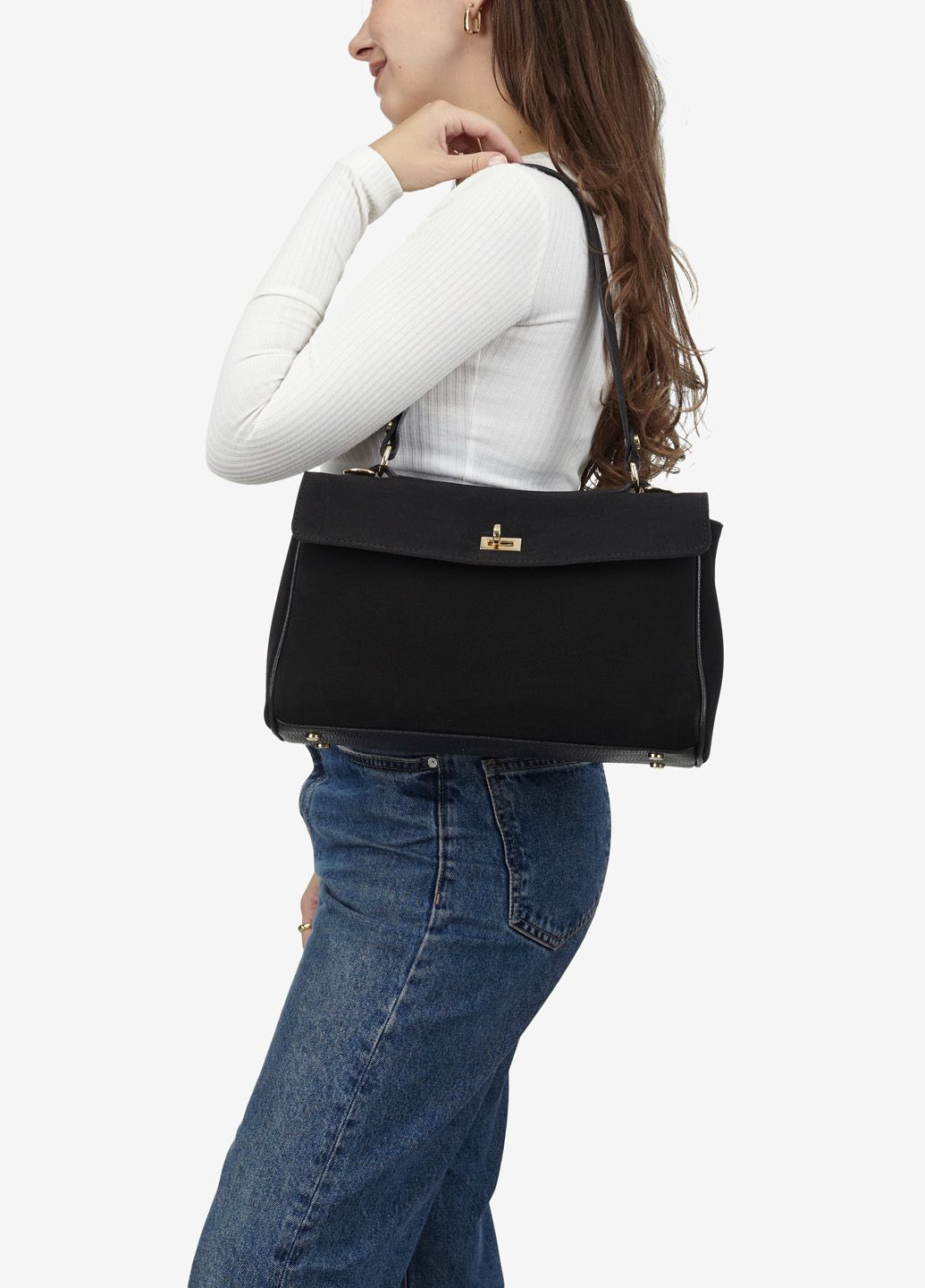 Сумка женская замшевая кросс-боди средняя Сrossbody Regina Notte (312551724)