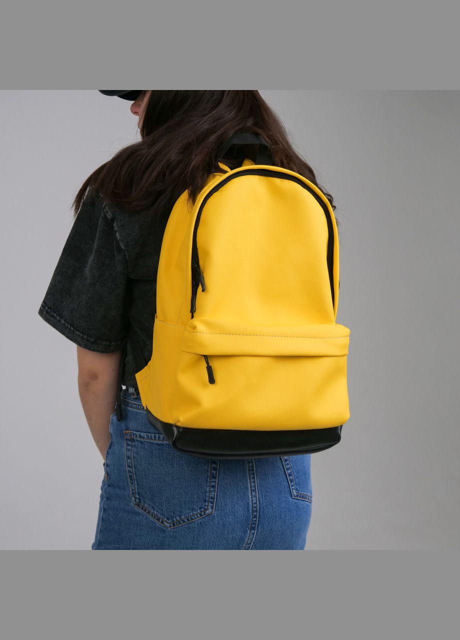 Женский городской рюкзак универсальный спортивный для путешествий City mini в экокожи, желтый цвет ToBeYou citymini (293247140)