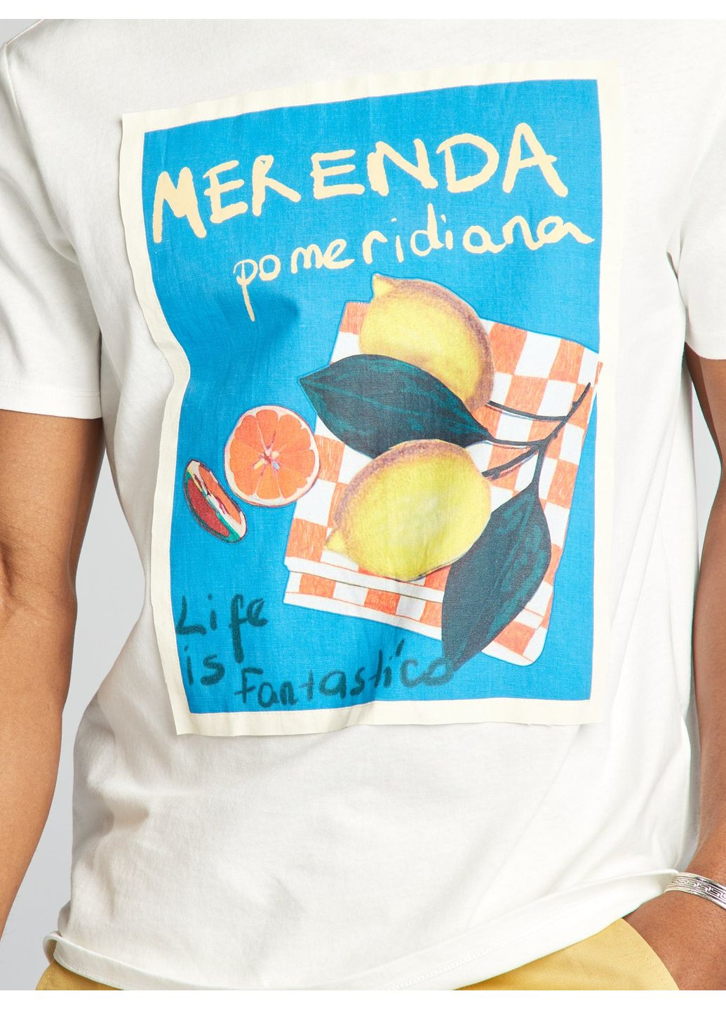 Біла футболка,білий з принтом, Kiabi