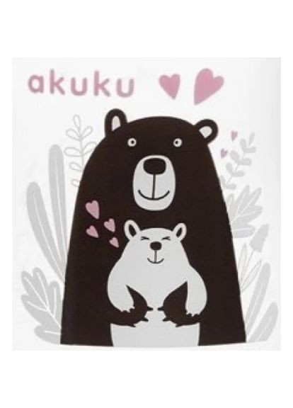 Бутылочка для кормления Черный медвежонок, 125 мл () Akuku A0004 (366471424)