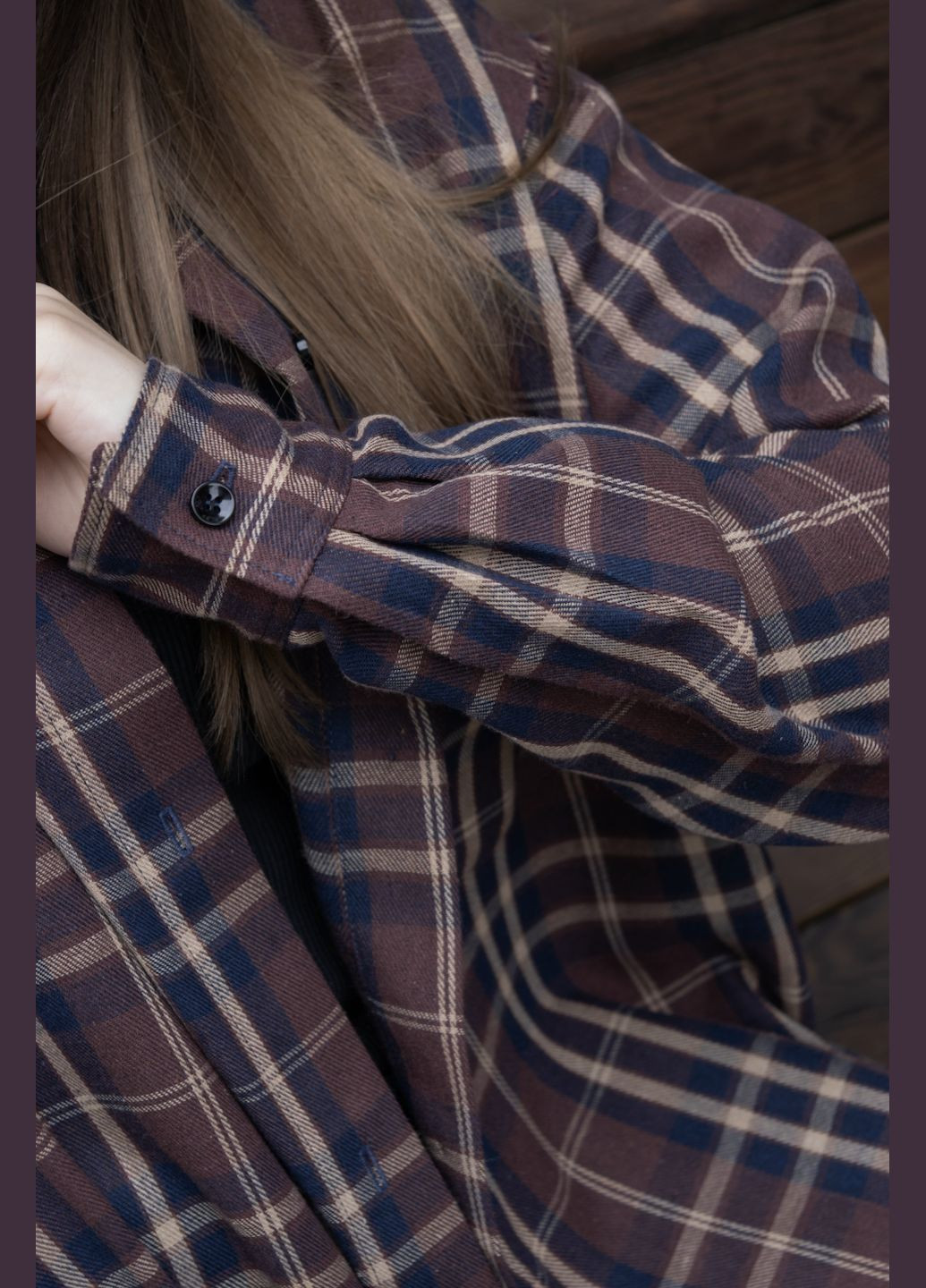 Коричневая спортивная, повседневный, кэжуал рубашка в клетку Marzo Atelier с длинным рукавом