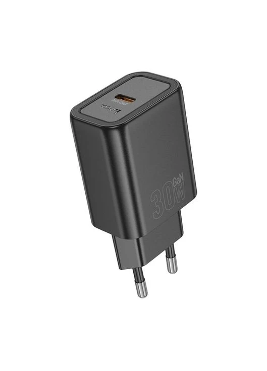 Мережевий зарядний пристрій single port PD30W charger (EU) Black (6942007644297) Hoco N62 Gentle (389491785)
