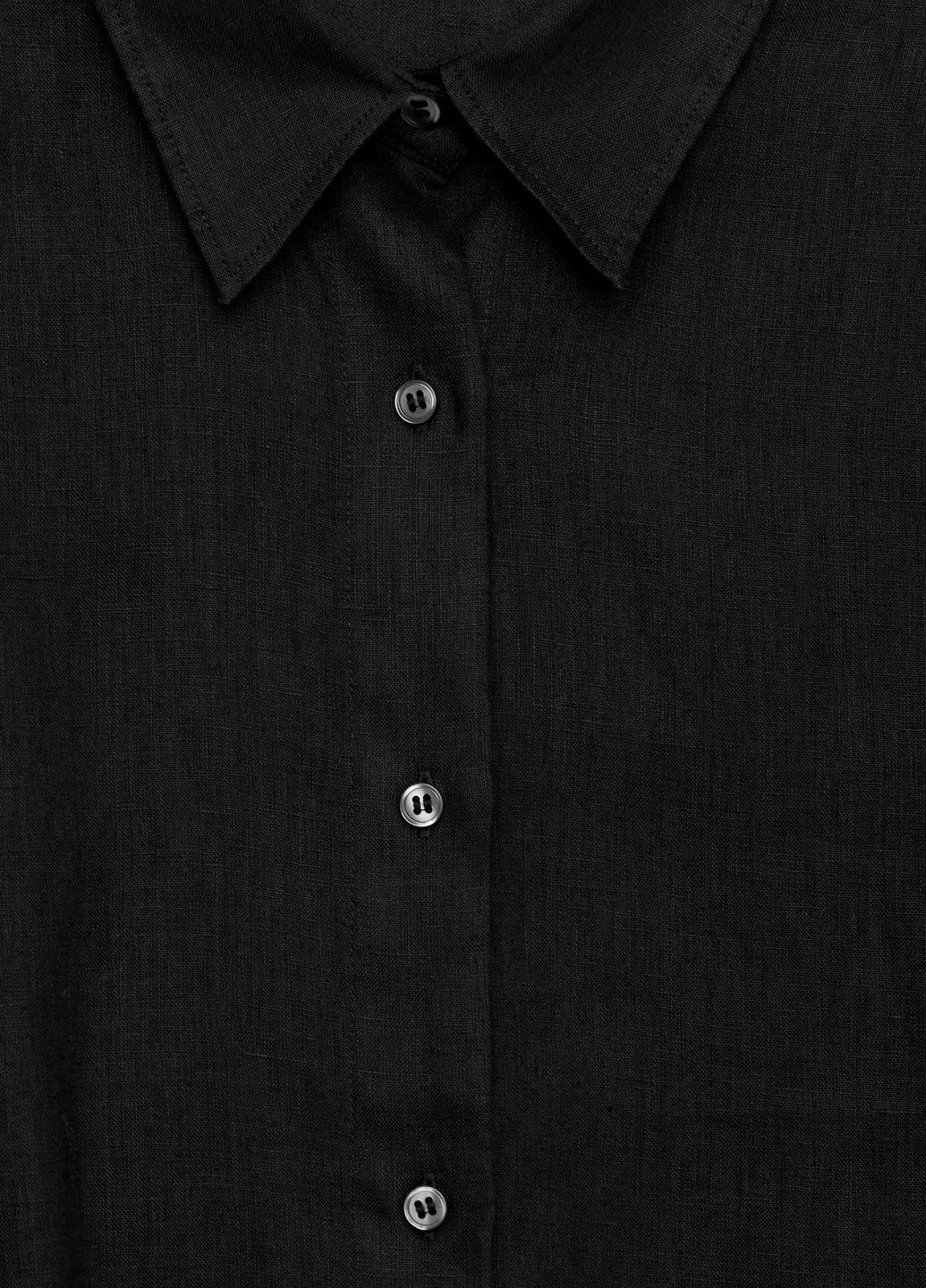 Черная кэжуал рубашка однотонная Arket