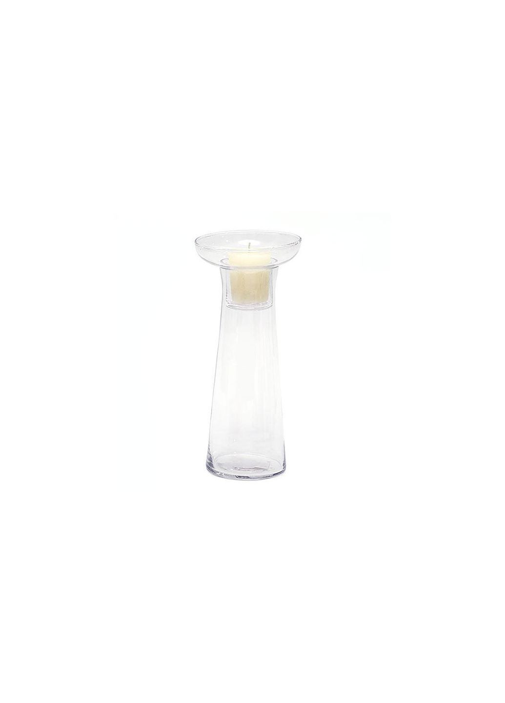 Свічник скляний зі знімним склянкою для декору 527-C12 BonaDi (273221567)