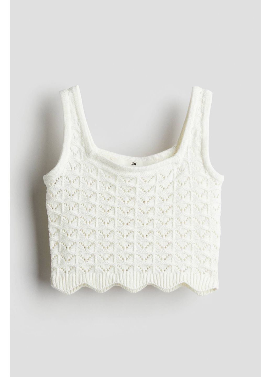 ТОП из фактурной вязки для девочки белый 146/152см(10-12р) H&M (366644853)