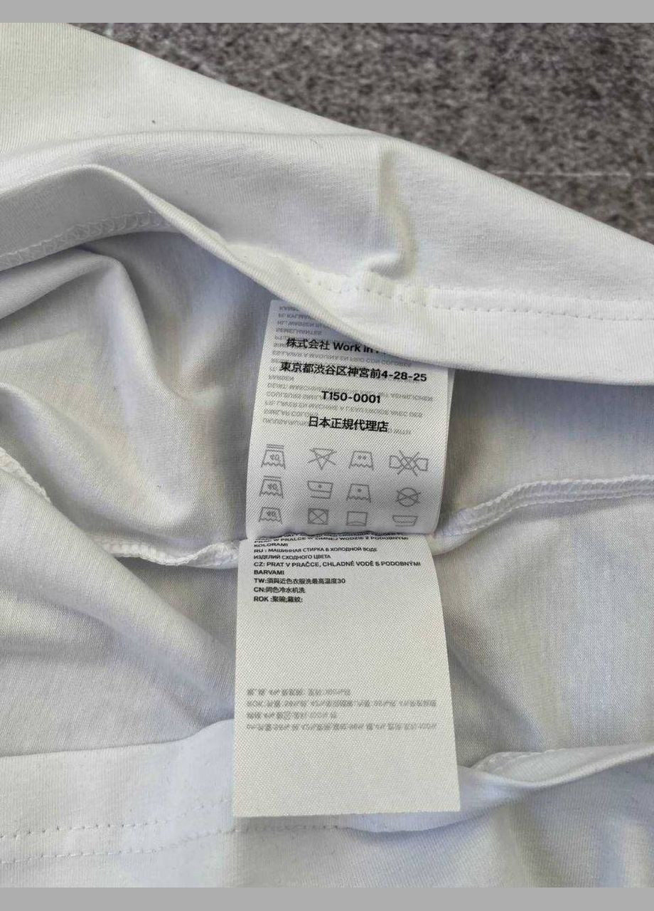 Белая мужская футболка белая с задним принтом в стиле океана No Brand