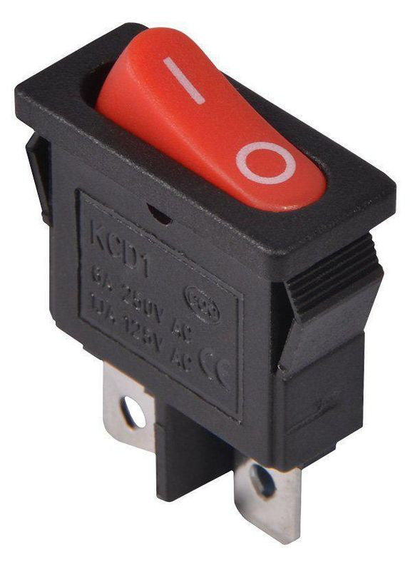 Перемикач клавішний (кнопка) 19*7 мм KCD1-12-101 R/B A0140040090 Аско-Укрем (346086895)