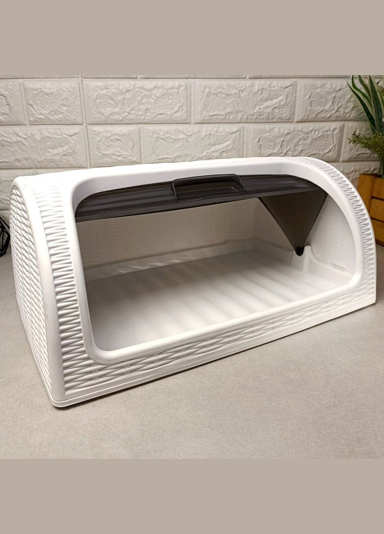 Біла пластикова хлібниця плетіння "ротанг", 05330 Dunya (318678700)