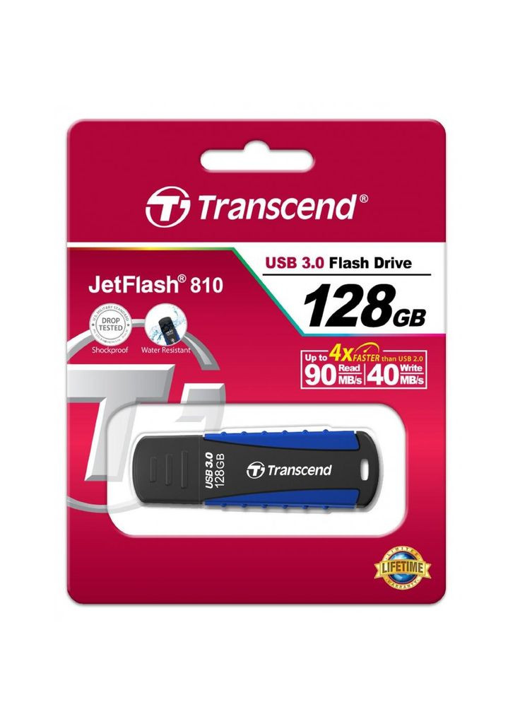 USB флеш накопичувач (TS128GJF810) Transcend 128gb jetflash 810 rugged usb 3.0 (268143042)