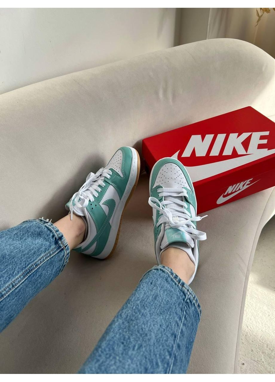 КРОСІВКИ ЖІНОЧІ NIKE SB DUNK LOW MINT НАЙК СБ ДАНК No Brand білі демісезони (367175548)