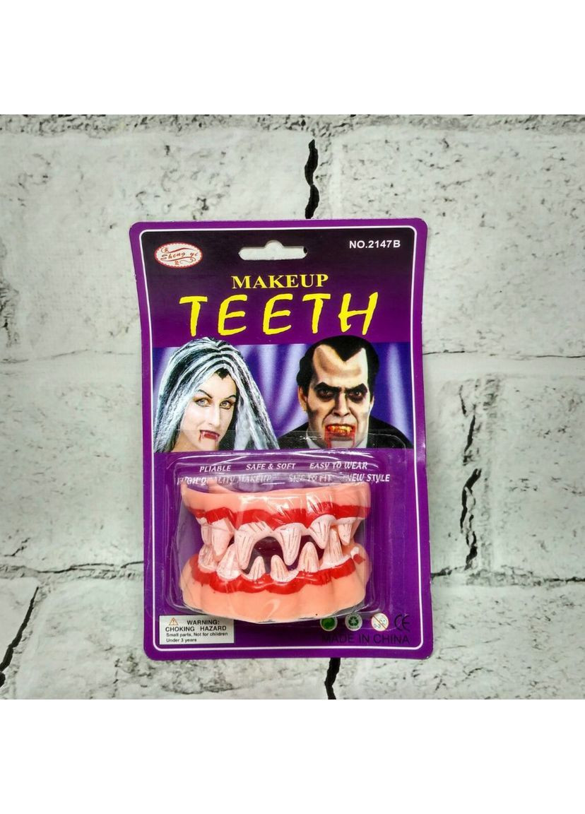 Зубы резиновые челюсть аксесуари на Хэллоуин No Brand (362026696)