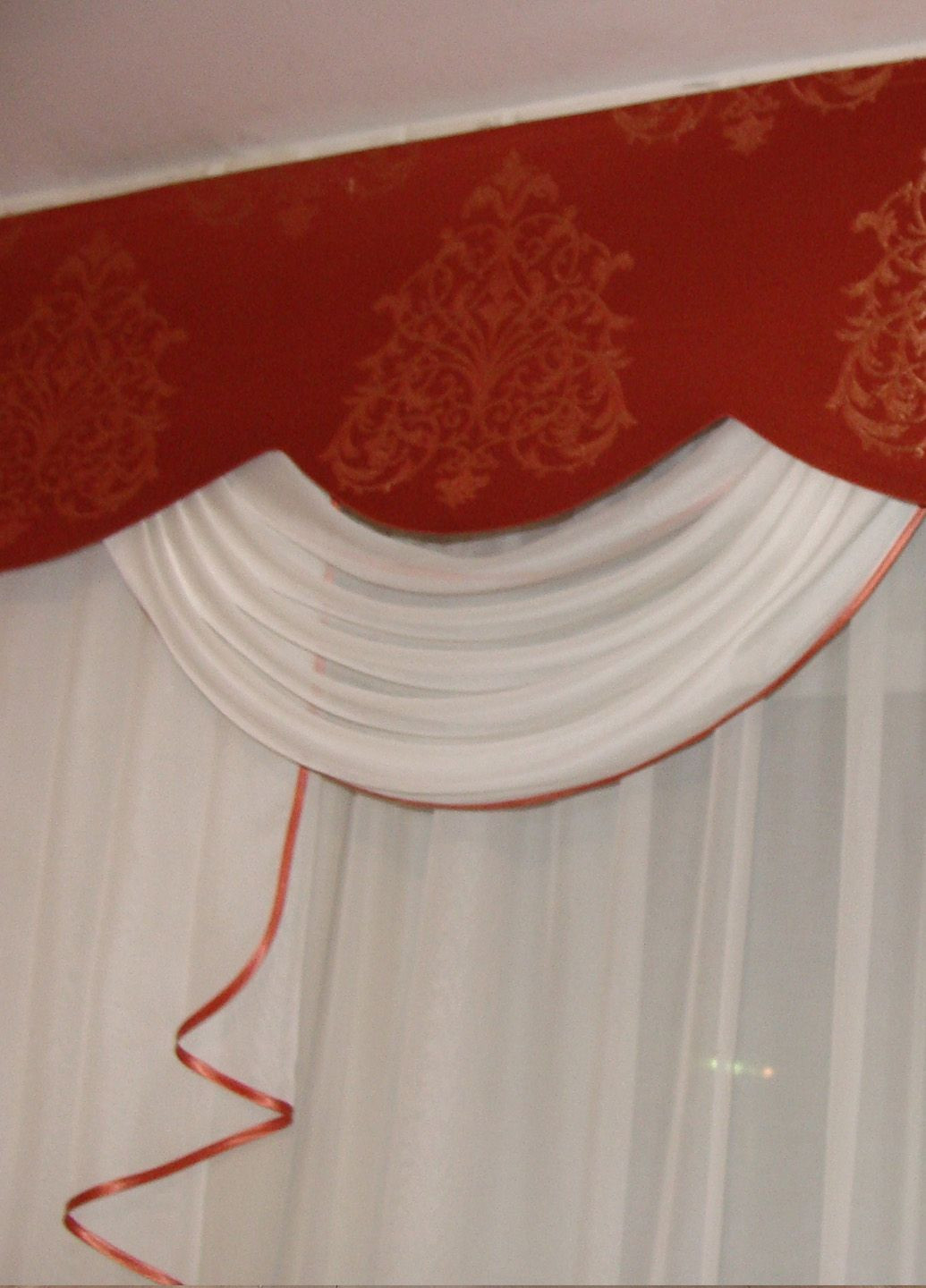 Жесткий ламбрекен Корона 250см Терракотовый (140_5ж) Firanka Damask (345733304)