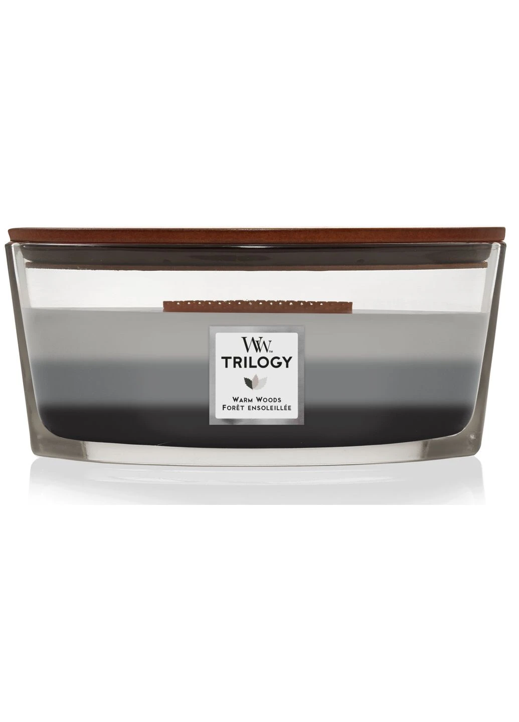 Ароматическая свеча в стекле с трехслойным ароматом Ellipse Trilogy Warm Woods 453 г (76911E) WoodWick (401831802)