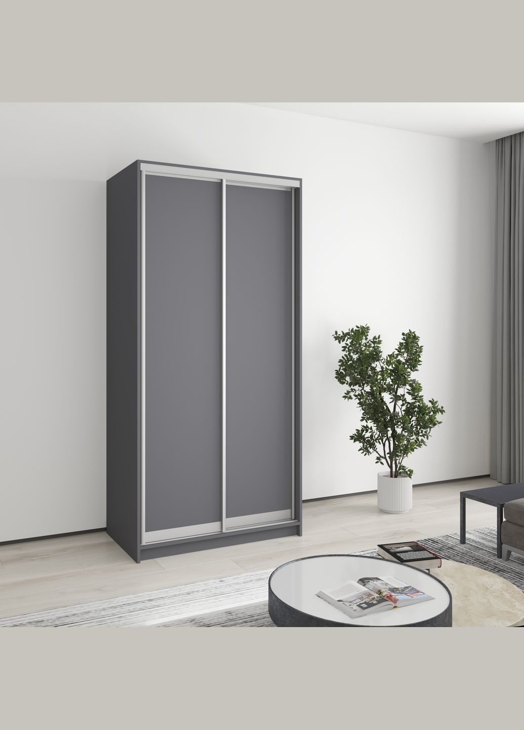 Шкаф-купе двухдверный Стандарт AL 2ДСП 100x45x210 см (MBS-2252) MebelStar (346288262)