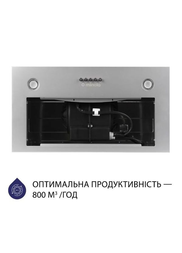 Вытяжка HBI 5327 GR 800 LED встроена MINOLA (339086831)