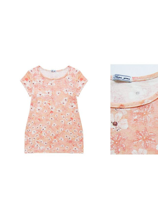 Помаранчева літня футболка дитяча Модні дітки