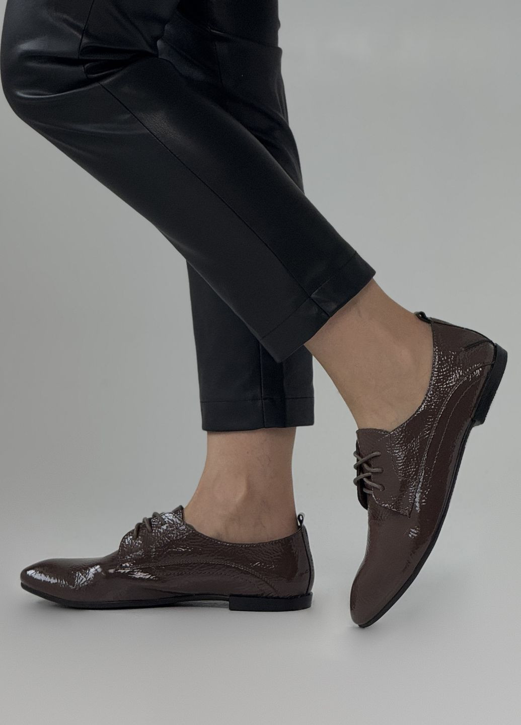 Respect Туфли женские кожаные коричневый з натуральная кожа, украина — демисезон (328199150)