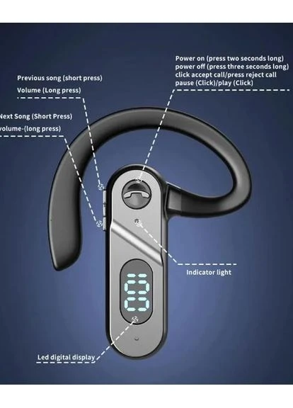 Bluetooth гарнитура M3, на 2 телефона, МУЗЫКА, Беспроводные наушники No Brand (384678082)