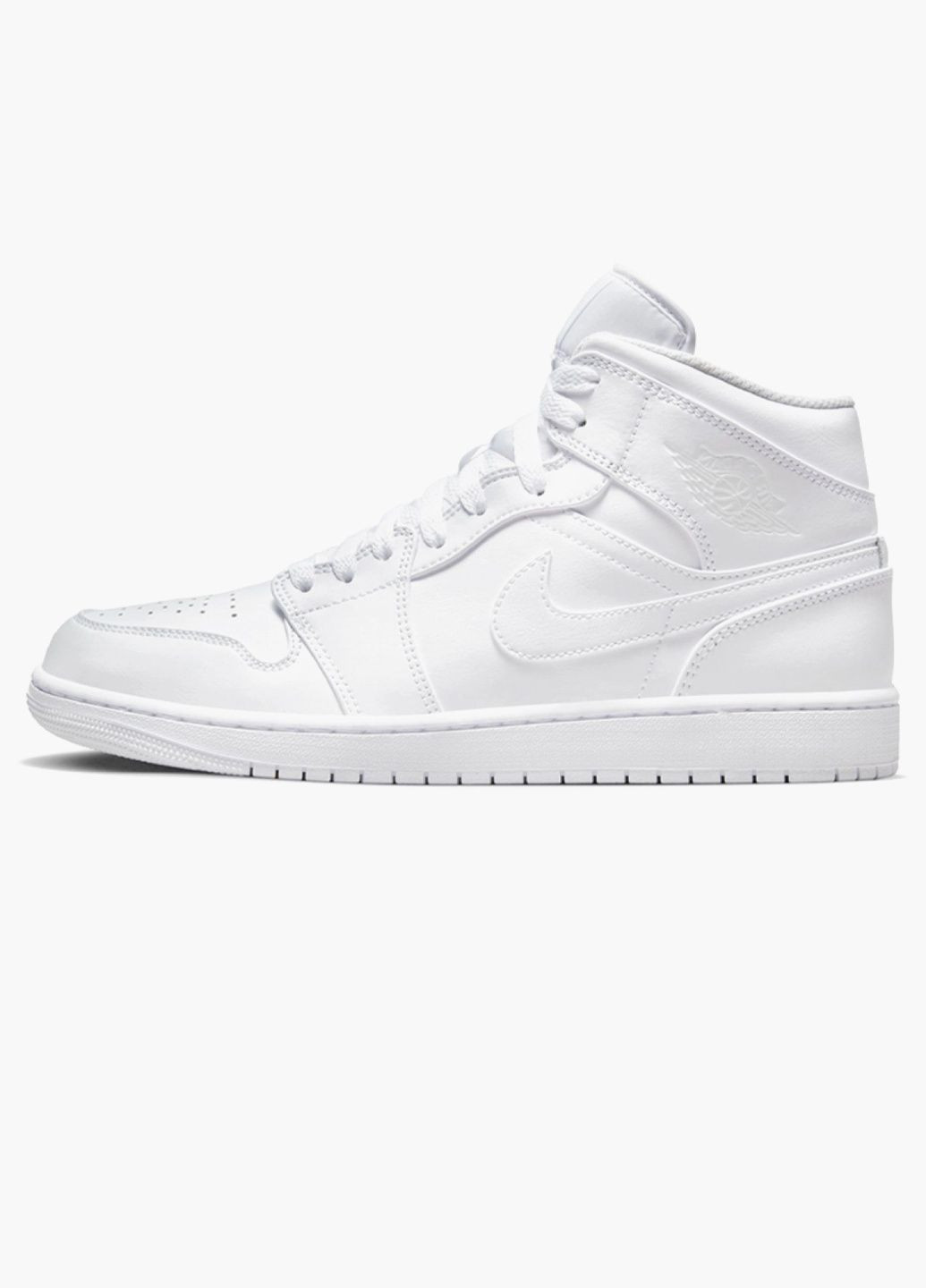 Белые демисезонные кроссовки мужские 1 mid white 554724-136 Air Jordan