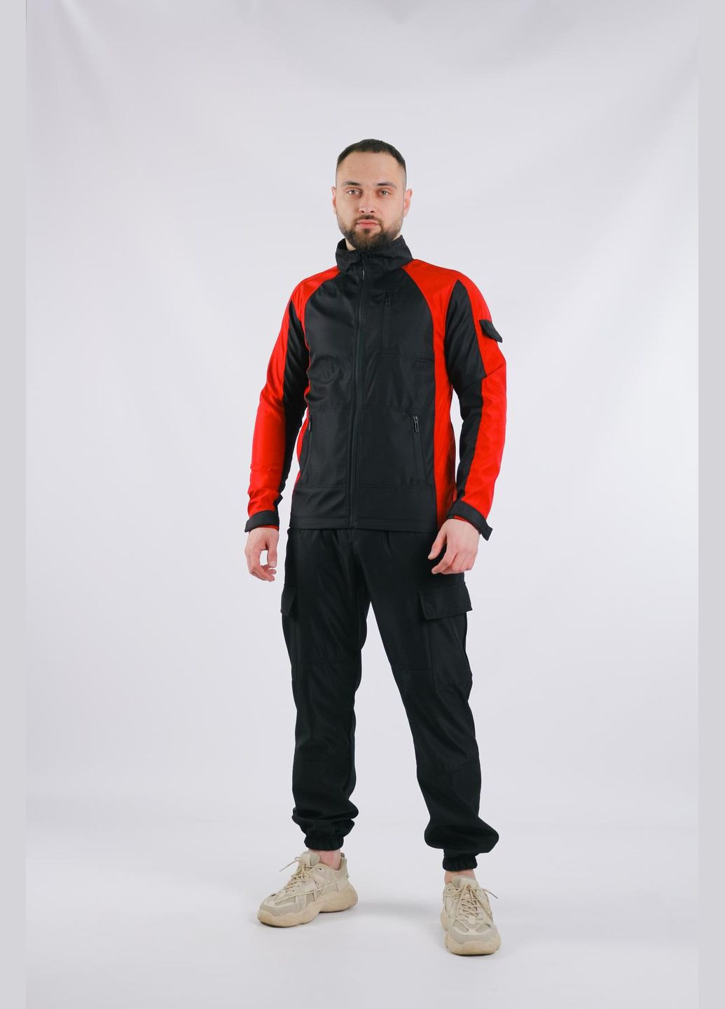 Красный демисезонный мужской костюм No Brand