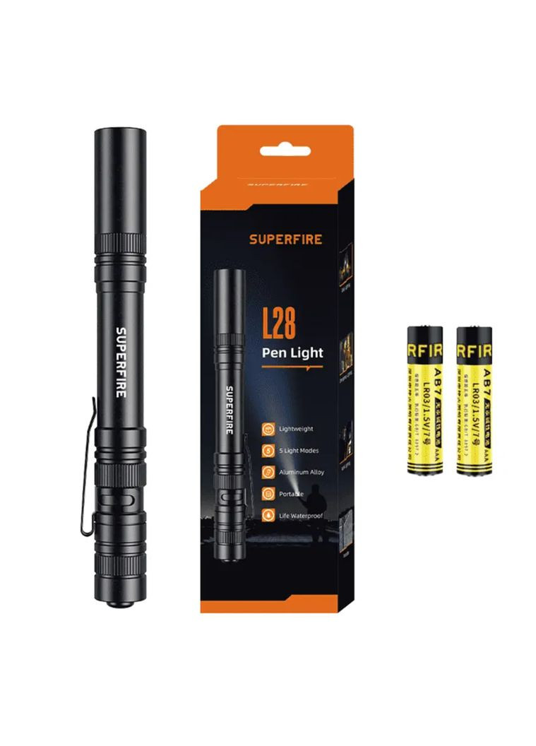 Компактний Ліхтарик на батарейках з металевим корпусом L28 SUPERFIRE (372179094)