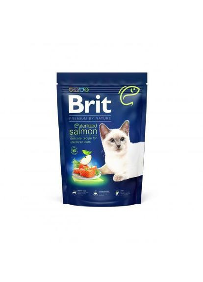 Сухой корм Cat by Nature Sterilized Salmon для стерилизованных кошек, с лососем, 1500 г (*) Brit Premium (323219764)