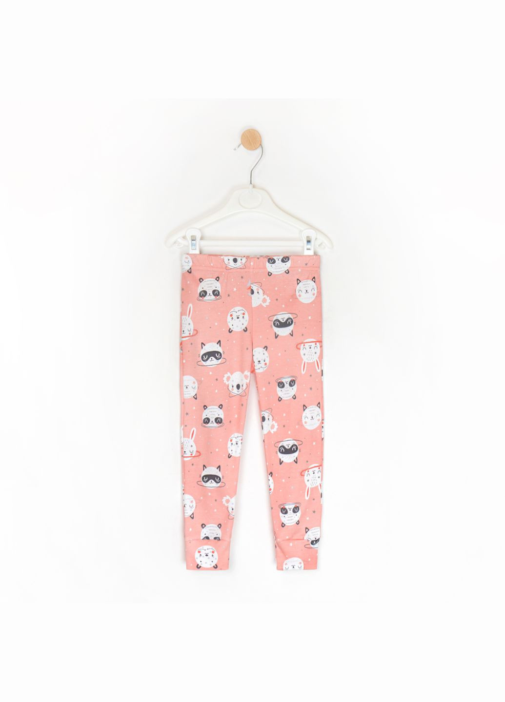 Рожева всесезон піжама для дівчинки 3 в 1 футболка шорти штани з принтом кролика space bunny dexter's