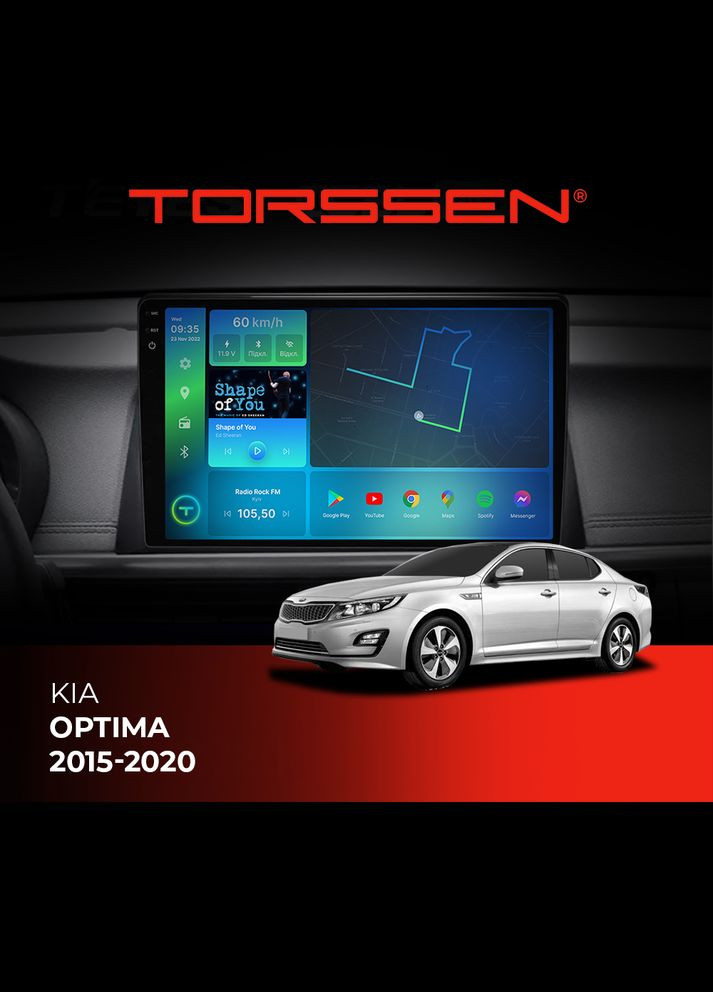 Штатна магнітола 2K Kia Optima/K5 2015-2020 F108256 4G Carplay DSP Torssen (307089925)
