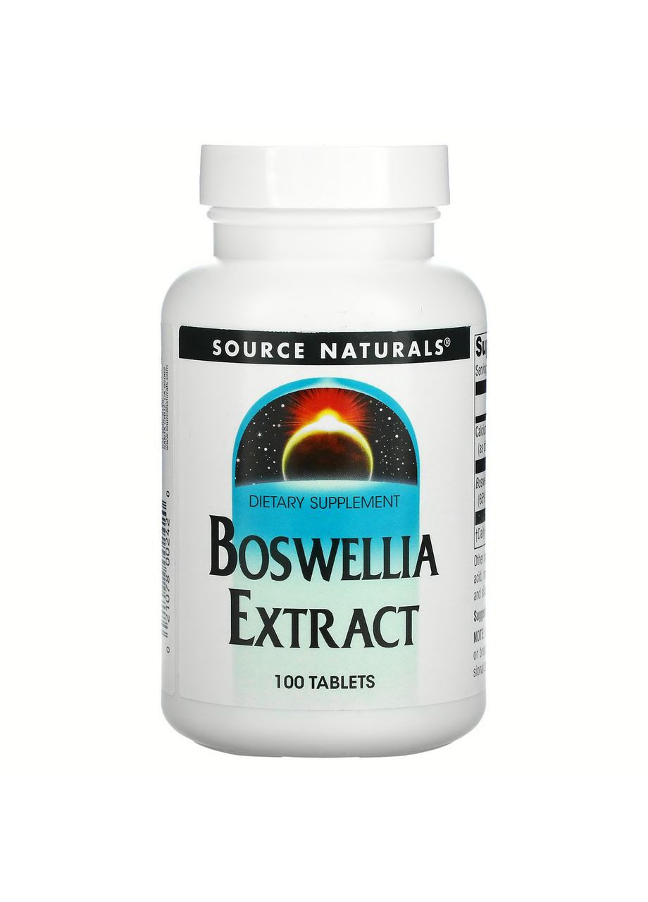 Екстракт босвелії, Boswellia Extract,, 100 таблеток Source Naturals (364312573)