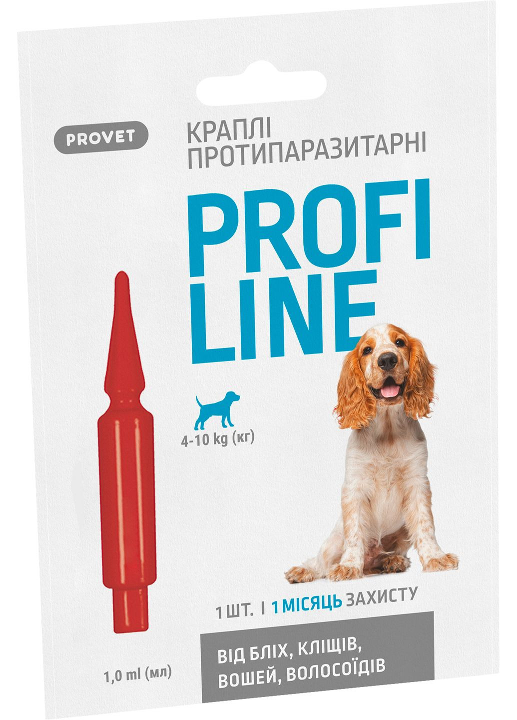 Капли Profiline инсектоакарицид для собак 410 кг 1 пипетка 1.0 мл (4823082431083) ProVET (279570713)